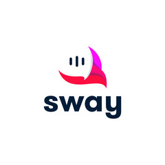 swallow logo and chat bubbles