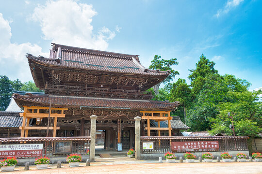 Nanto, Japan - Jul 31 2017- Johanabetsuin-Zentokuji Temple in Nanto City, Toyama Prefecture, Japan. a famous historic site.