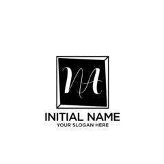 NA monogram logo template vector	