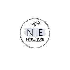 NE Hand drawn wedding monogram logo