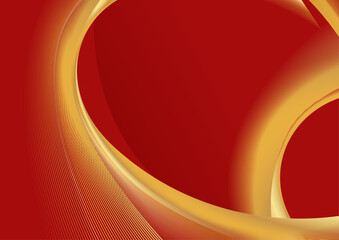 Abstract red and gold lines background