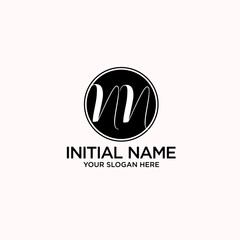 Obraz premium NN monogram logo template vector 