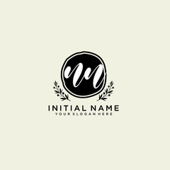 NN monogram logo template vector	