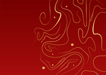 Abstract red and gold lines background