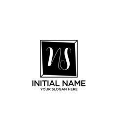 NS monogram logo template vector	