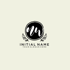 NW monogram logo template vector	