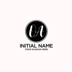OA monogram logo template vector	