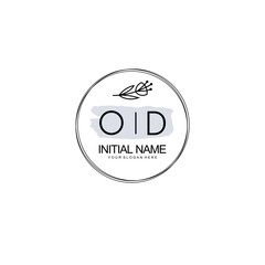 OD Hand drawn wedding monogram logo