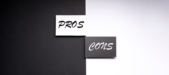 pros and cons decision making background ,for and against black and white graphic background .