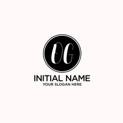 OG monogram logo template vector	