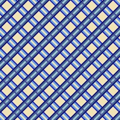 Checkered pattern. Harmonious interweaving of multicolored stripes. Great for decorating fabrics, textiles, gift wrapping, printed products, advertising, scrapbooking. Blue and yellow stripes