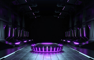 Abstract background, Futuristic pedestal for product presentation.	