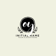 OY monogram logo template vector	