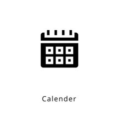 Calendar icon in vector. Logotype