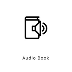 Audio Book icon in vector. Logotype