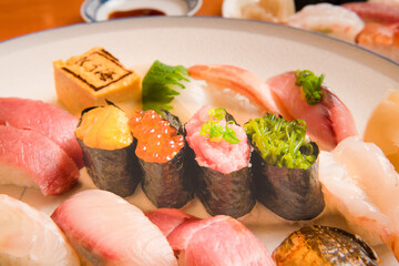 三陸港町のにぎり寿司