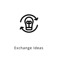 Exchange Ideas icon in vector. Logotype