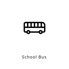 School Bus icon in vector. Logotype