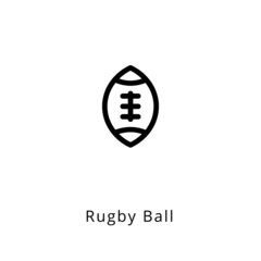 Rugby Ball icon in vector. Logotype
