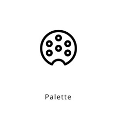 Palette icon in vector. Logotype