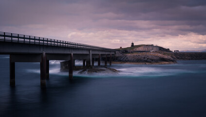 Atlantic Ocean Road in Norway is one of the most beautiful and dangerous roads in the world.
The most famous part is the Storseidundet Bridge, also called the 