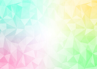 氷のような抽象的な幾何学模様とトロピカルなグラデーション背景素材