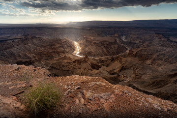 Amazing view over the fish river canyon in Namibia