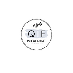 QF Hand drawn wedding monogram logo