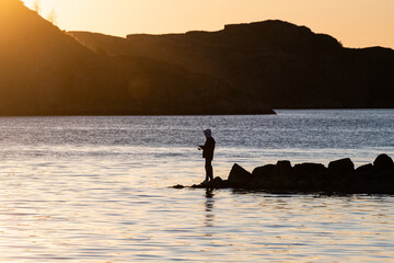 surfer at sunset