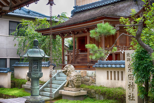 Fukui, Japan - Jul 27 2017- Shibata Shrine in Fukui City, Fukui Prefecture, Japan. a famous historic site.