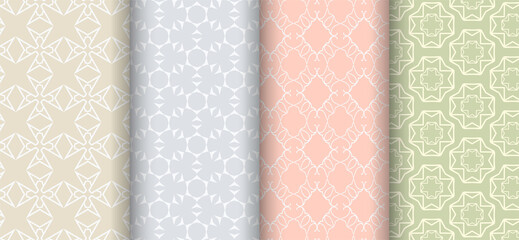 Delicate background patterns for seamless wallpaper - vector