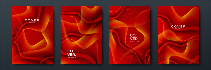 Modern luxury red and gold abstract cover line background. Design for business card, wedding, invitation, presentation, brochure, banner, poster, frame, award, texture, card, cover and wallpaper