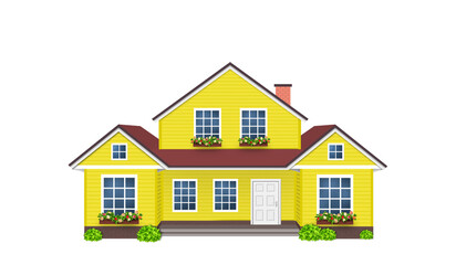 House Yellow , Home villa isolated