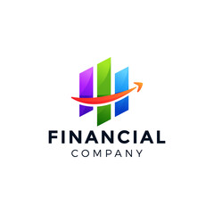 Creative Modern Financial Advisors Logo Design Template Vector Icon
