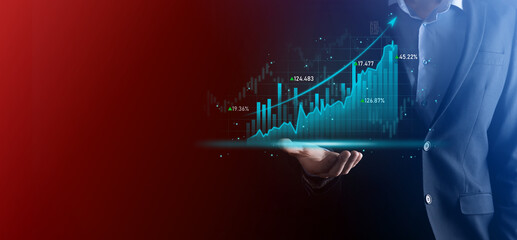 Business development, financial plan and strategy.Analysis finance graph and market chart investment. Digital economy exchange.Development and growing growth plan.Stock market investment.banking.