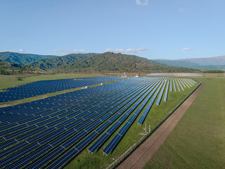 The technological innovations in the field of ecology. A solar panels reduce electricity consumption.