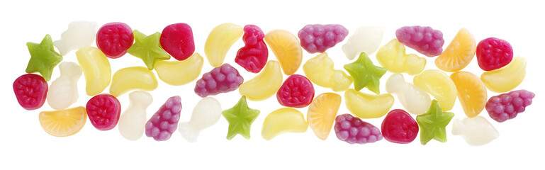 Tropical fruits gummy candy