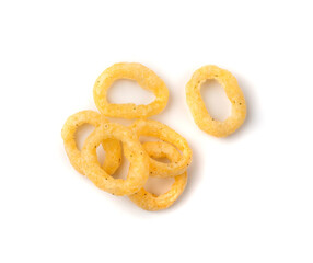 Corn Rings Isolated, Puffs with Spices