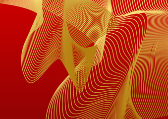 Abstract red and gold soft background