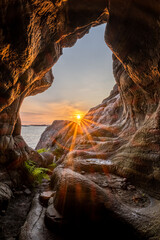 sunset in the cave