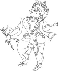 'Lord Ram' The ten incarnations of Lord Vishnu, 'Dashavtar' from Hindu Mythology. which he took to save the world from evil forces