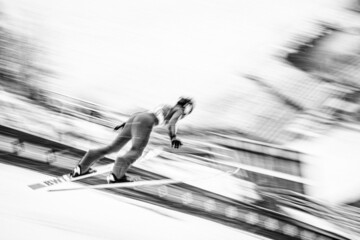 skijump; ski; skijumping; b&w; fineart; landing; 