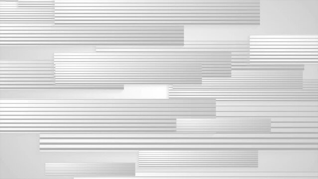 Abstract geometric tech motion background with grey lines and stripes. Seamless looping. Video animation Ultra HD 4K 3840x2160