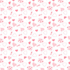 pattern of hearts for valentine's holiday or love day. Heart pattern for gift wrapping for valentine's holiday or love day.