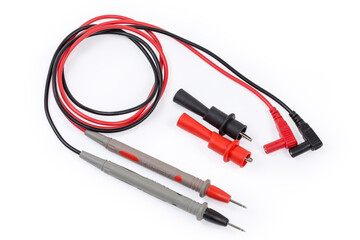 Multimeter pointed test probes and removable crocodile clips