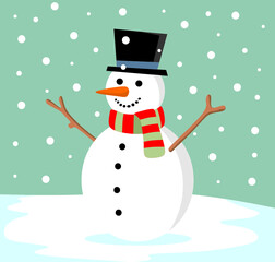 Cartoon snowman