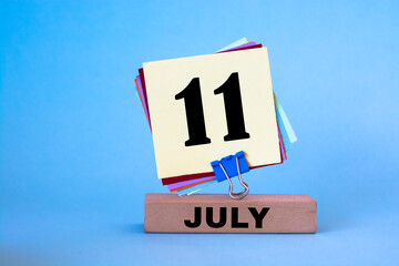 July 11 written on a calendar to remind you an important appointment.