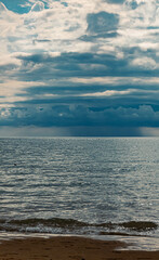 Dramatic clouds over the Mediterranean Sea at Jesolo, Italy