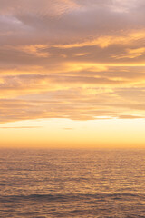 Naklejka na ściany i meble Tranquil sunset over mediterranean sea. 