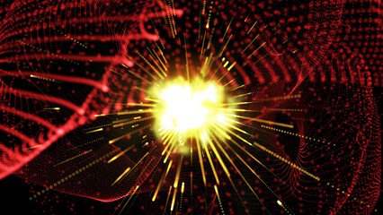 glowing futuristic scene. space abstraction